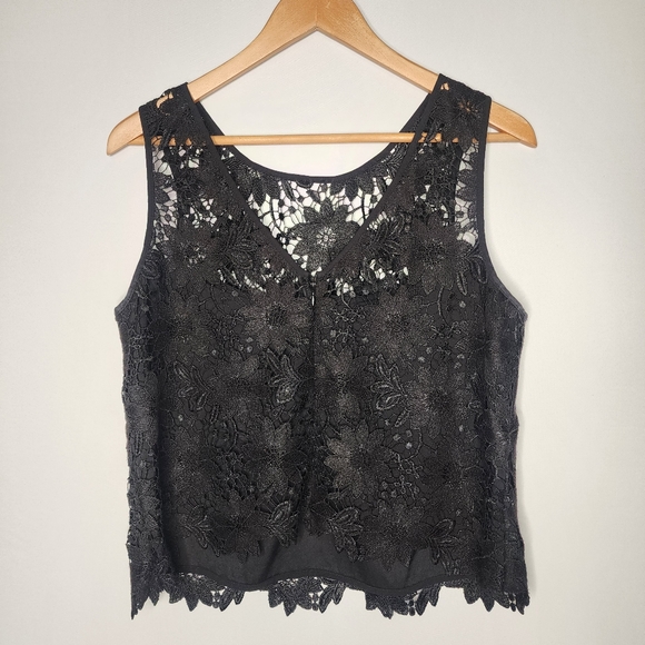 White House Black Market Lace Sleeveless Top - Picture 2 of 3